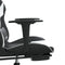 vidaXL - Gamestoel - met - voetensteun - kunstleer - zwart - en - wit