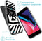 iMoshion Hoesje Geschikt voor iPhone 7 / 8 / SE (2020) / SE (2022) Hoesje Siliconen - iMoshion Design hoesje - Transparant / Graphic Stripes