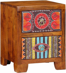 vidaXL - Nachtkastje - 35x35x45 - cm - massief - acaciahout