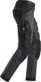 Snickers AllroundWork Stretch Werkbroek 6341 - Standaard werkbroek - Full stretch met KneeGuard® Pro - Staalgrijs/Zwart - 56
