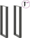 vidaXL - Salontafelpoten - 2 - st - U-vormig - 40x(110-111) - cm - staal - antraciet