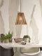 GOOD&MOJO Hanglamp Merapi - Bamboe/Zwart - Ø30cm - Modern - Hanglampen Eetkamer, Slaapkamer, Woonkamer