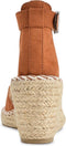 PS Poelman Enid - Espadrilles met Sleehak 8 cm - Cognac Bruin - Maat 41