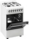 Wiggo WO-E505R(WX) - Serie 5 - 50 cm - Gasfornuis met oven - Wit Rvs