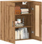 vidaXL - Dressoir - 69,5x34x90 - cm - bewerkt - hout - artisanaal - eikenkleur