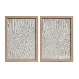 Schilderij Home ESPRIT Wit Natuurlijk Scandinavisch 25 x 2 x 35 cm