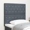 vidaXL - Hoofdbord - Cristal - Knop - Tufted - Donkergrijs - 100 - cm - Velours