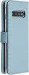 Selencia Galaxy S10 - Echt Lederen Bookcase - 3 Pashouders - Lichtblauw
