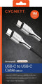 Cygnett Armoured Braided USB-C to USB-C Kabel 1m - Zwart