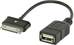 ValueLine VLMP39205B0.20 - Kabel - Samsung 30-pin naar USB 2.0 type-A - Zwart