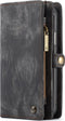 Caseme - vintage 2 in 1 portemonnee hoes - Geschikt voor iPhone SE (2022 / 2020) / 8 / 7 / 6(s) - Grijs
