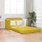 vidaXL - Vloersofa - Bed - 2-in-1 - Geel - 124x204x61 - cm - Velvet