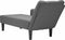 vidaXL - Chaise - longue - met - rechterarmleuning - stof - donkergrijs