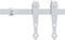 vidaXL - Ophangset - voor - minischuifdeur - 152 - cm - koolstofstaal - wit