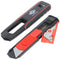 Safety-Cutter Double Side 2in1 Cutter, with hook blade and standard blade, rubberized grip zone