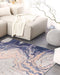 GEBZE - Laagpolig vloerkleed - Donkerblauw - 140 x 200 cm - Polyester