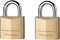 MasterLock 120EURD - Hangsloten - 20mm massief koper - set van 2