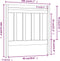 vidaXL - Hoofdbord - 106x4x100 - cm - massief - grenenhout - grijs