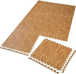 TecTake - Set van 8 beschermingsmatten - Geluidsdempend - Houtmotief (8 stuks)