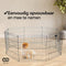 Brixy Puppyren - Hondenren - 8 Panelen - 60 x 60 CM - 480 CM Omtrek - Opvouwbaar - Met Deur - Zwart