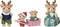 Sylvanian Families 5692 Families rendier- 4 fluweelzachte speelfiguren- arreslee