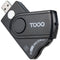 TooQ TQR-3012B - Smartcardreader - USB 2.0 - Zwart