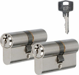 S2 dubbele veiligheidscilinders S6 30/30 gelijksluitend per 2