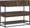 vidaXL - Wandtafel - 90x35x80 - cm - bewerkt - hout - bruin - eikenkleur