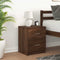 vidaXL - Nachtkastje - met - 2 - lades - 40x36x50 - cm - bruin - eikenkleur