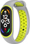 iMoshion Bandje Geschikt voor Xiaomi Mi Band 7 / Lime - iMoshion Siliconen sport band met inkliksysteem ronde drukknoop - Grijs