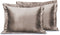 Eleganzzz Skin Care Kapselsloop - Satijnen Kussensloop - Taupe - Kussenslopen 60x70cm Set van 2 - Oxford Rand - Beauty Kapselsloop