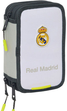 Real Madrid Gevuld Etui - 37 stuks - 3 vakken met rits - 19,5 x 12,5 x 5,5 cm (37 stuks)