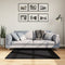 vidaXL - Vloerkleed - OVIEDO - laagpolig - 120x120 - cm - zwart