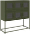 vidaXL - Dressoir - 100,5x39x107 - cm - koudgewalst - staal - olijfgroen