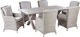 CASCAIS - Tuinset voor 6 - Beige - PE rotan