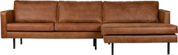 BePureHome Rodeo Chaise Longue Rechts - Leer - Cognac - 85x300x86