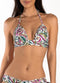 Cyell Wajang Floral - Bikinitop Voorgevormd Push Up Dames - Wit/Paars/Groen