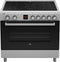 ETNA FI590RVS - Inductiefornuis 90 cm - 5 kookzones 105 l - RVS