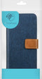 iMoshion Hoesje Geschikt voor iPhone SE (2016) / 5 / 5s Hoesje Met Pasjeshouder - iMoshion Luxe Canvas Bookcase - Donkerblauw