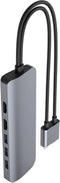 Hyper HD392 - USB-C dockingstation - Geïntegreerde kaartlezer - Grijs