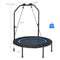 Costway Trampoline - Inklapbaar - Verstelbare Leuning - max. 150 kg - Ø101 x 107,5-130,5 cm - Blauw