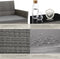 tectake® Wicker tuinset Palese - Zitgroep voor 4 personen - Loungebank met tuintafel en 2 tuinstoelen - Waterafstotend - Grijs