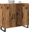 vidaXL - Dressoir - met - 3 - Deuren - Oud - Hout - 90x34x80 - cm - Engineered - Hout