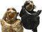 Home ESPRIT - Decoratieve figuren - Zwart Gouden Aap 24,5 X 15 X 22,5 CM (2 stuks)