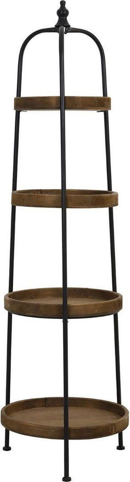 Light & living Light&Living Etagere KARSON hout zwart 4 laags 167 x Ø48