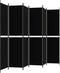 vidaXL - Kamerscherm - met - 6 - panelen - 300x220 - cm - stof - zwart