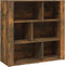 vidaXL - Dressoir - 80x30x80 - cm - bewerkt - hout - gerookt - eikenkleurig