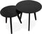Alterego - GABY - Ronde nesttafels - Zwart - 50x50x45 cm