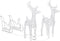 vidaXL - Kerstversiering - rendieren - en - slee - 160 - LED's - 130 - cm - acryl