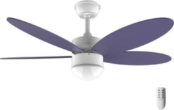 Cecotec Plafondventilator met Energysilence Aero 4260 Purple. 40 W, DC-motor, diameter 42 inch met 5 omkeerbare bladen, LED-lich